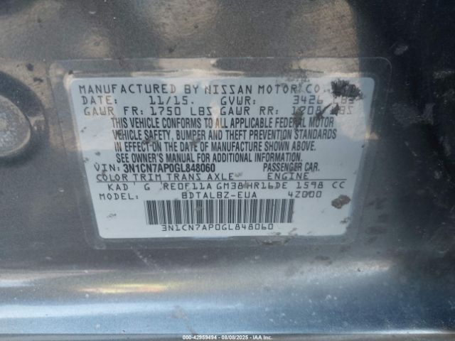 Nissan Versa 1.6 Sv Image 6