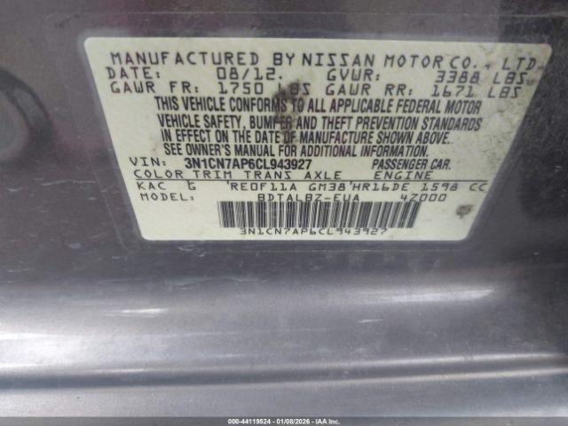 Nissan Versa 1.6 Sv Image 12